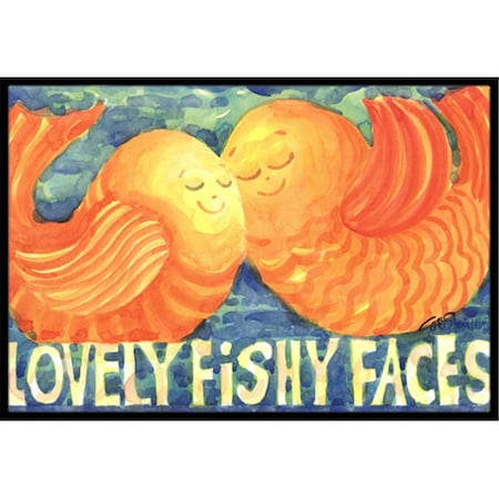 Carolines Treasures Fish - Kissing Fish Indoor Or Outdoor Mat - 18 x 27 in. 6052MAT